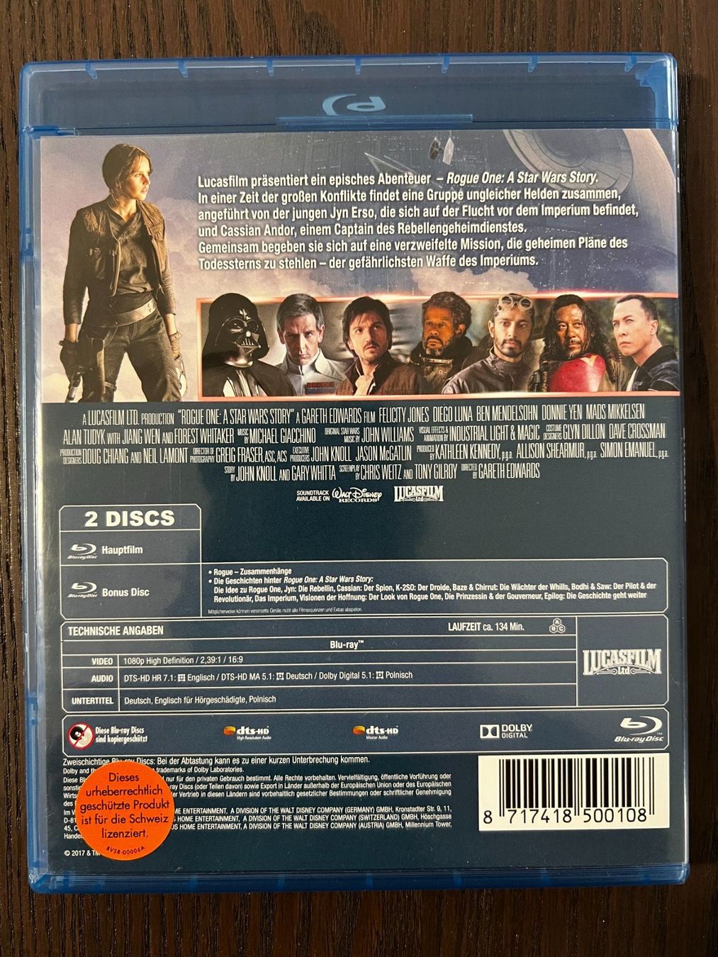 Alle DVDs: Star Wars - Rogue One a Star Wars Story – Gebraucht aus Zürich von Blu-ray_ZH 1