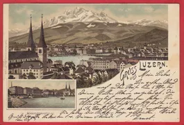 LUZERN, KÜNZLI LITHO, 1898