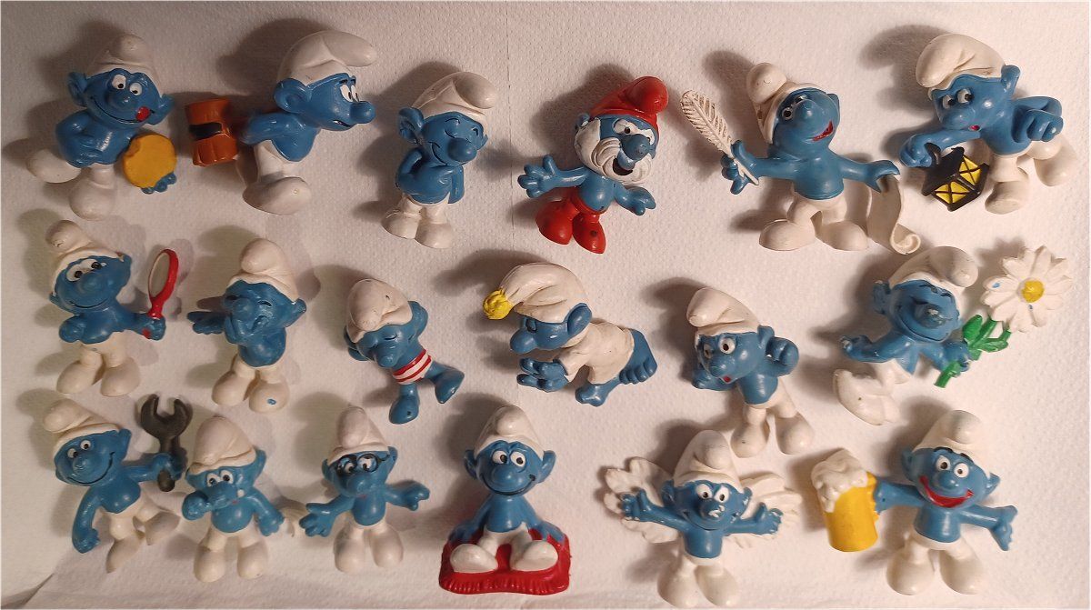Statuette: 18x Schlümpfe Schtroumpfs PEYO -S09 – Usato da Morges venduto da vimajes12 1