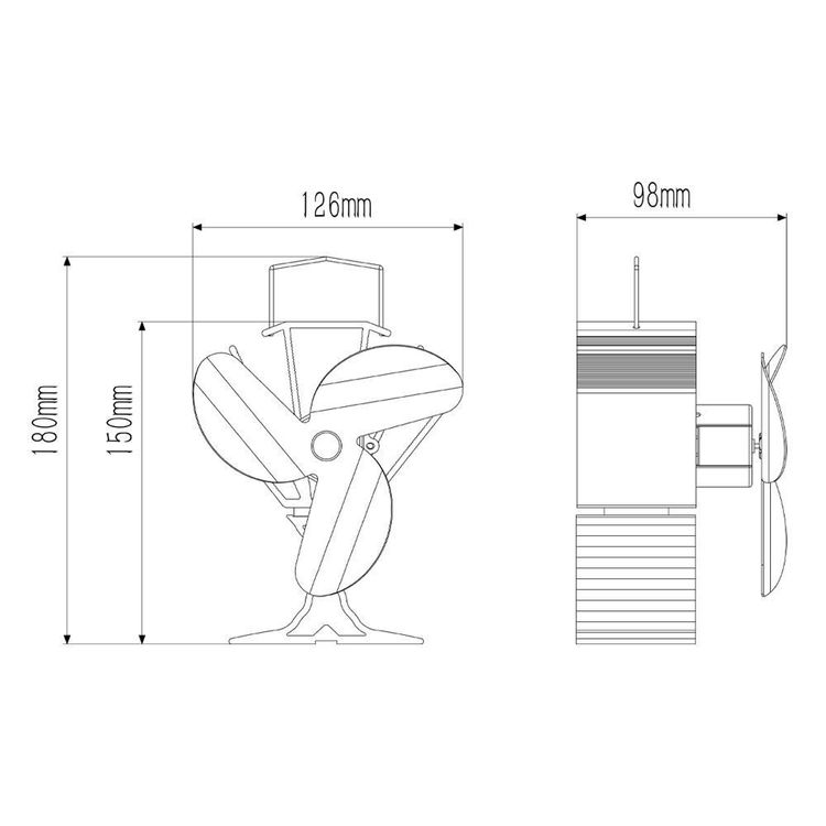 GANCEI Ofenventilator Motor 1500 U/min - Ersatzmotor Für Kaminventilator Aluminium