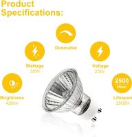 6 Stück GU10 Halogenstrahler 230V 35W Halogen Reflekto
