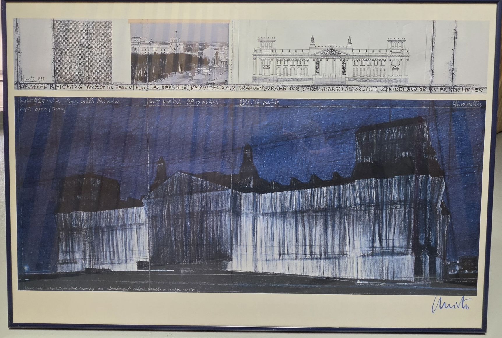 Grafiken & Lithographien: Christo.  "Wrapped Reichstag" handsigniert 102x70cm – Gebraucht aus Emmenbrücke von Kunstankaufverkauf
