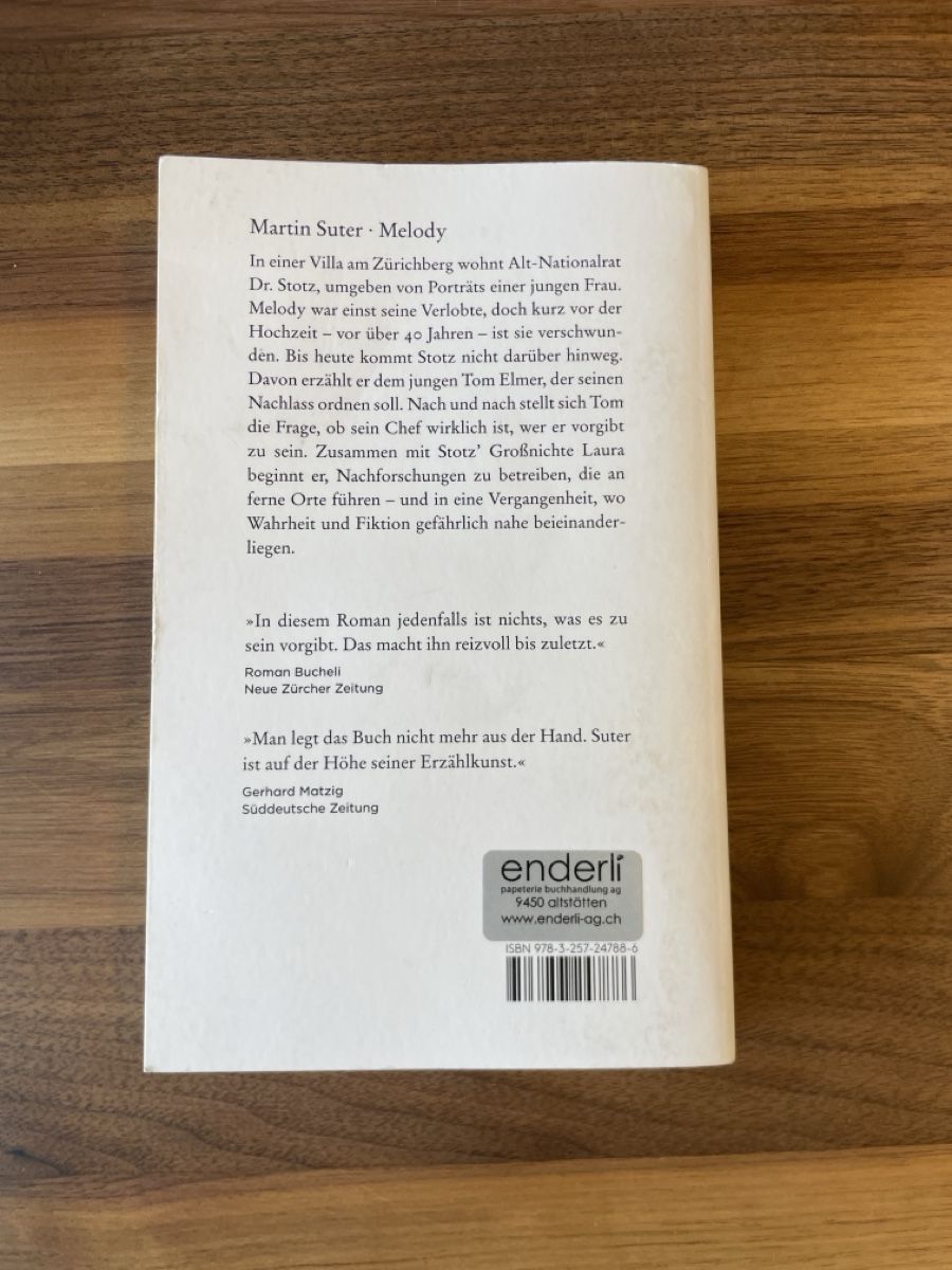 Livres: Melody - Martin Suter – D'occasion à Altstätten SG par mar_nmt7 1