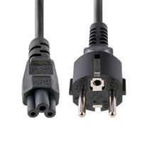 Schuko gerade auf IEC C5, Netzkabel, 0.8m Schwarz, fabrikneu