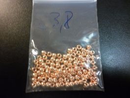 100 perles tungstène cuivre 3,80 mm