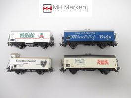 Märklin 4x diverse gedeckte Güterwagen "Brauereien" AC WS H0