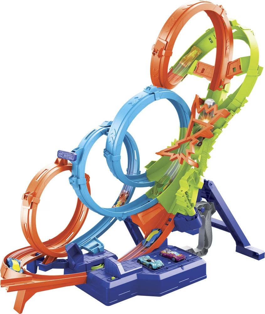 Hot Wheels Giocattoli: Hot Wheels Action 4 Loopings Crash Gefahr – Usato da Walliswil-Nbipp venduto da tru_fp6d 4