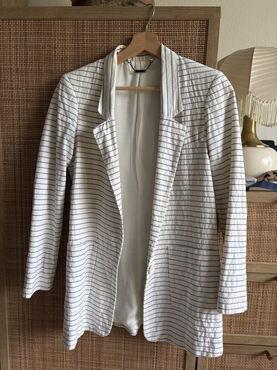 Giacche: Striped Summer Blazer - Stylish and Lightweight Jacket – Usato da Zürich venduto da Marianavalente 1