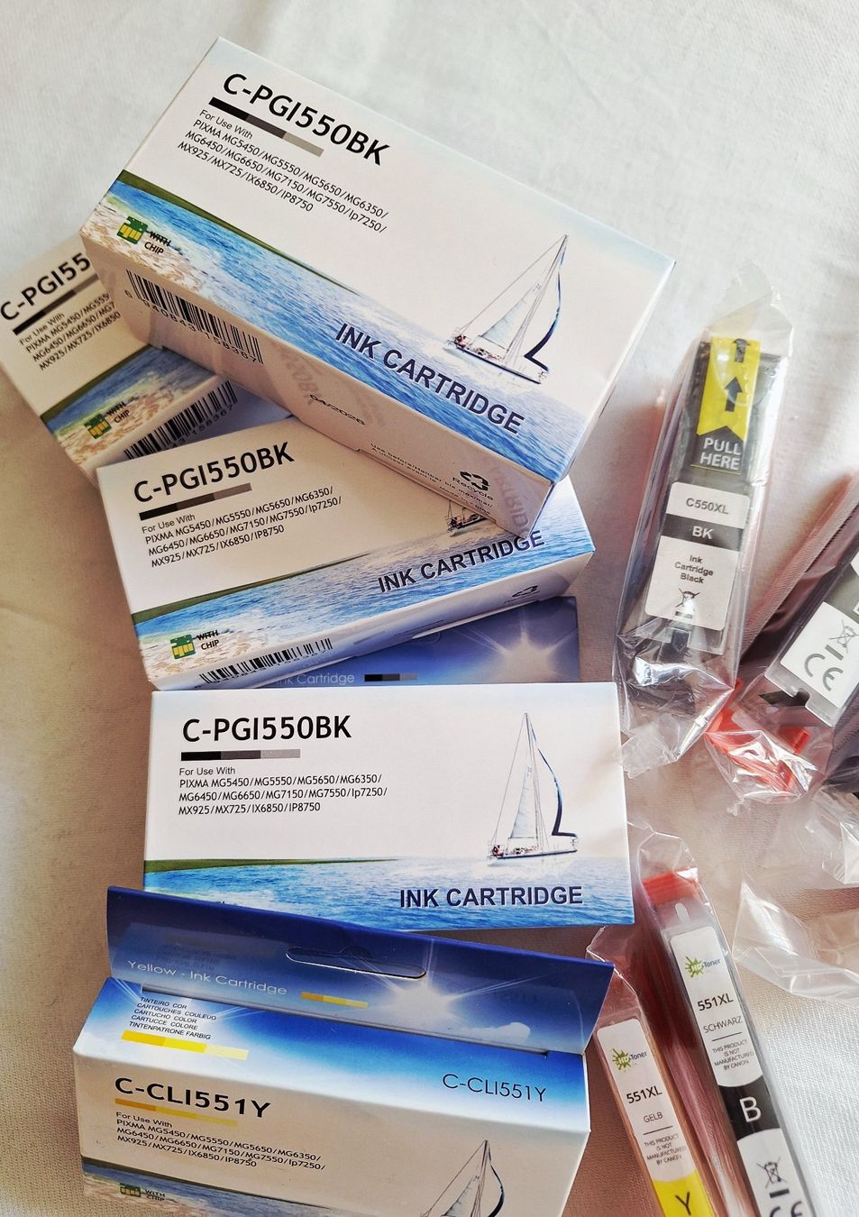 Pixma Cartucce per stampanti & toner: Canon Druckerpatronen PGI-550 und CLI-551 – Nuovo e nell'imballaggio originale da Lyssach venduto da Lyhuga 1