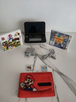 Nintendo 3DS XL Grau + Spiele - Mario hülle Guter Zustand!