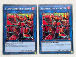 2x Flammenadministrator Yu-Gi-Oh! Karte - Top Zustand!🔥
