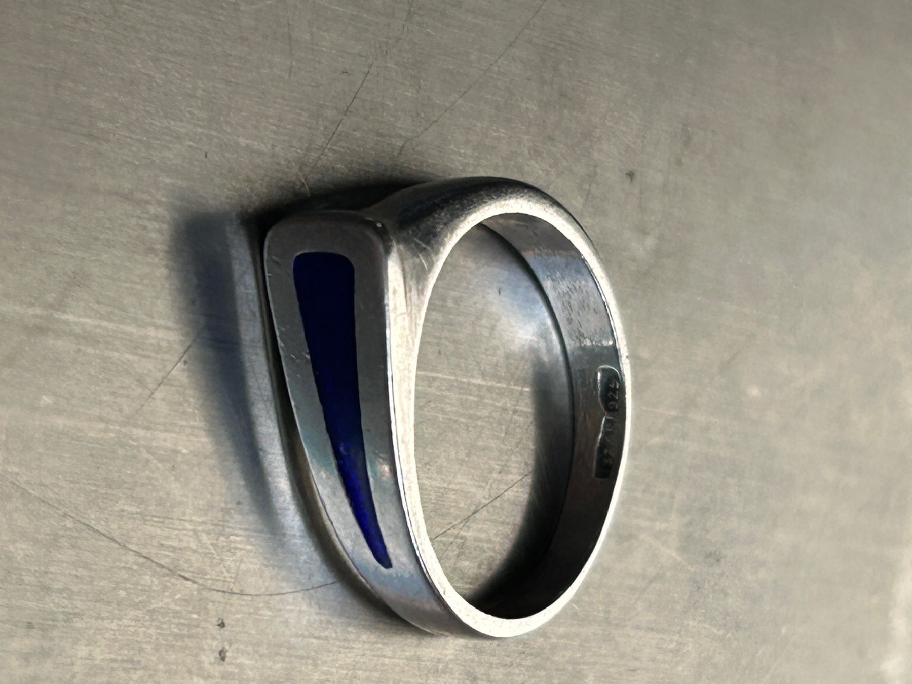 Anelli: Silberring mit blauem Stein, Gr. 50 – Usato da Laufen venduto da Bellebellezza 6