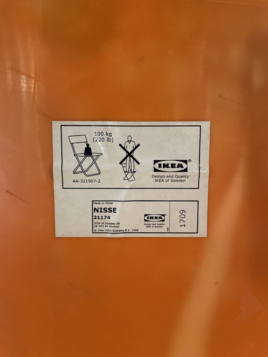 Ikea Sedie: Chaises plastique orange (4 pièces) – Usato da Fribourg venduto da JohnB4 3