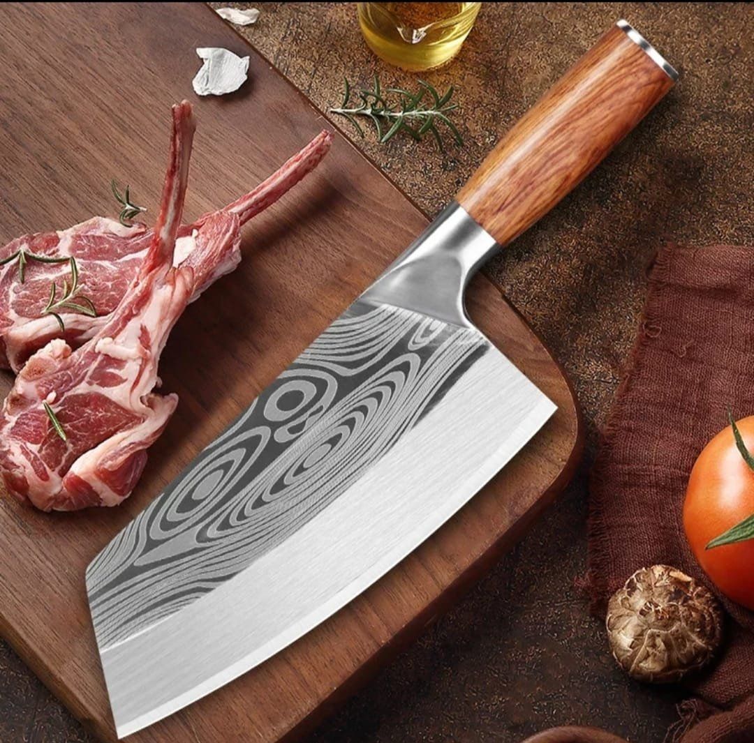 Coltelli da cucina: Hackmesser Küchenmesser Holzgriff Edelstahl – Nuovo e nell'imballaggio originale da Oberentfelden venduto da abz_l7vm 3