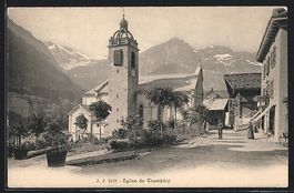 AK Champéry, Rue et Eglise