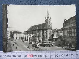 LAUSANNE VD AK 1939 EGLISE ST.FRANCOIS TROLLEY TRAM AUTOS BE