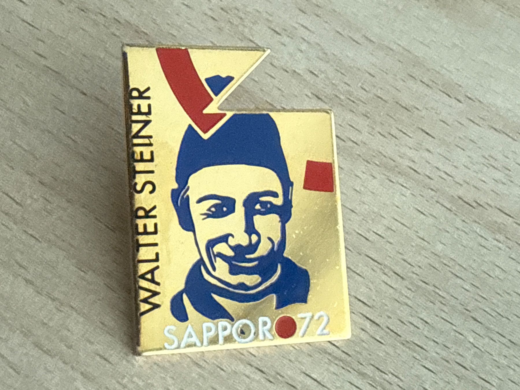Plaketten & Abzeichen: Pin  Walter Steiner Sapporo 72 Olympia – Gebraucht aus Glattbrugg von Schweigmatt