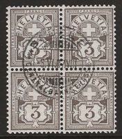 1906 : Ziffermuster Nr. 81 im Viererblock, KP 800.--