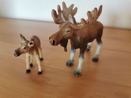 Moose mit Jungem, 1997, Safari Ltd.