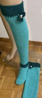 Overknees Stümpfe türkis mit Nieten neu