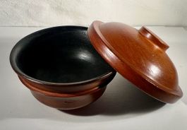 Petit bol du Bouthan en bois teint