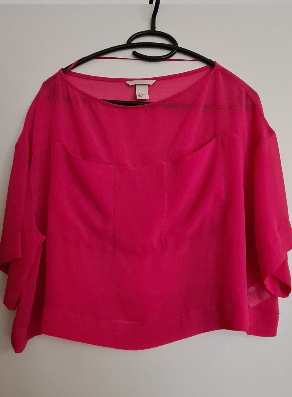 H&M Tops: Crop top oversize fuschia transparent taille 36 – Gebraucht aus Genève von Saleena