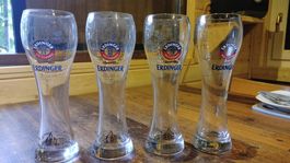 4x Erdinger Weissbier Gläser 0.5l Europa Park gut erhalten