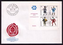 1974_INTERNABA-BLOCK BASEL_Offizieller FDC vom 29.1.74 Bern!