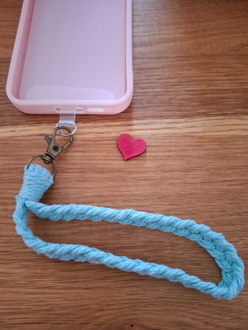 Porte-clés: Handgemachtes Makramee-Handyband Mint – Neuf (Voir description) à Root par liv_6n92 1