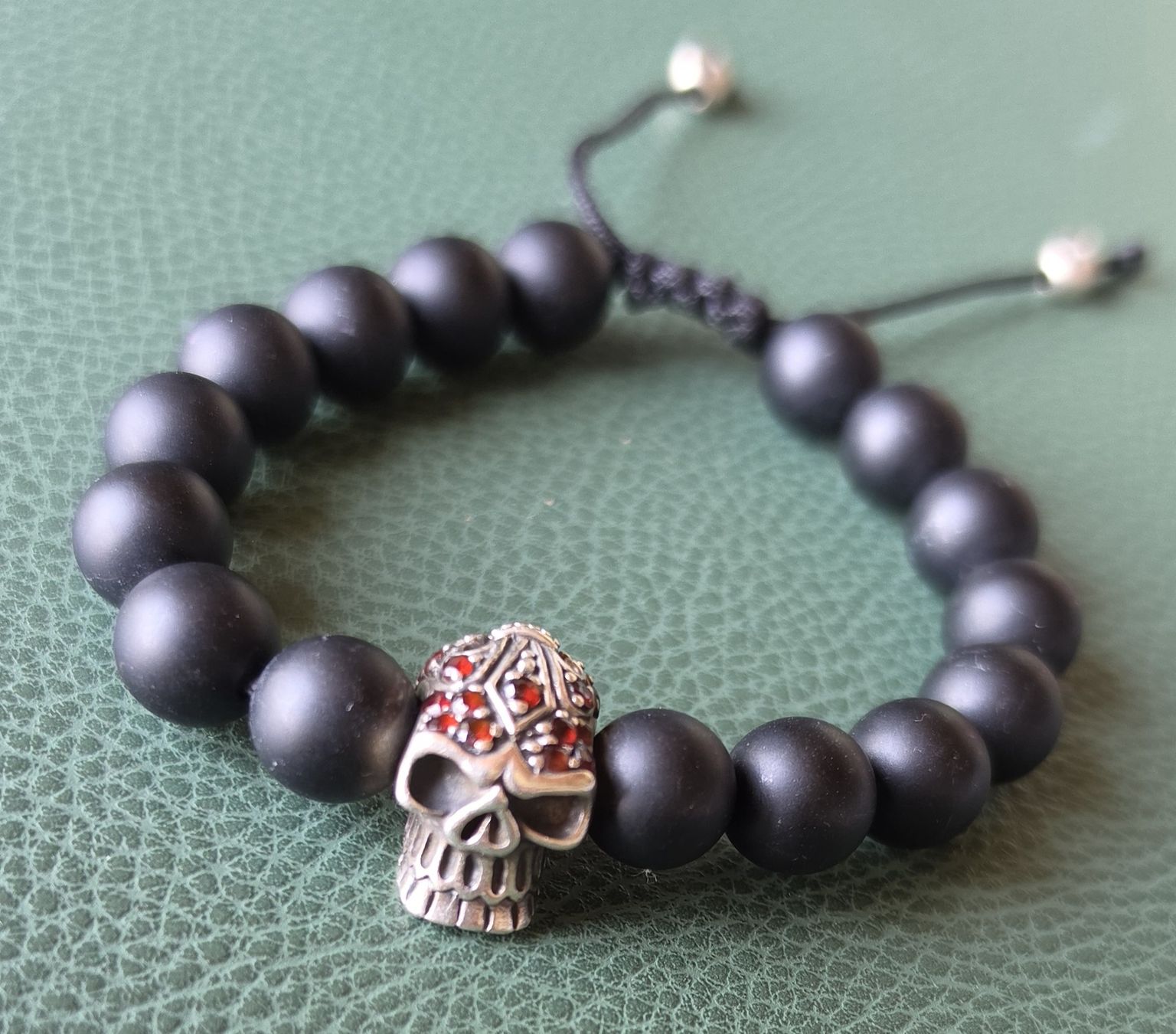Bracciali & Braccialetti: Bracelet mit skull und Rubinen – Nuovo (secondo la descrizione) da Weggis venduto da Jeaval 3