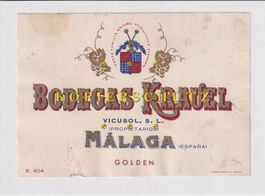 Etikette für Wein - Malaga Golden /bd