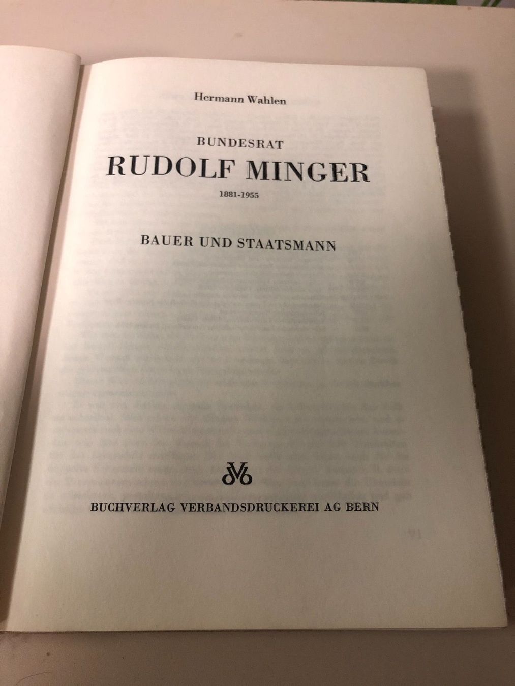Libri: Bundesrat R.Minger- Buch 1965 – Usato da Brügg BE venduto da doppelsalchow 1