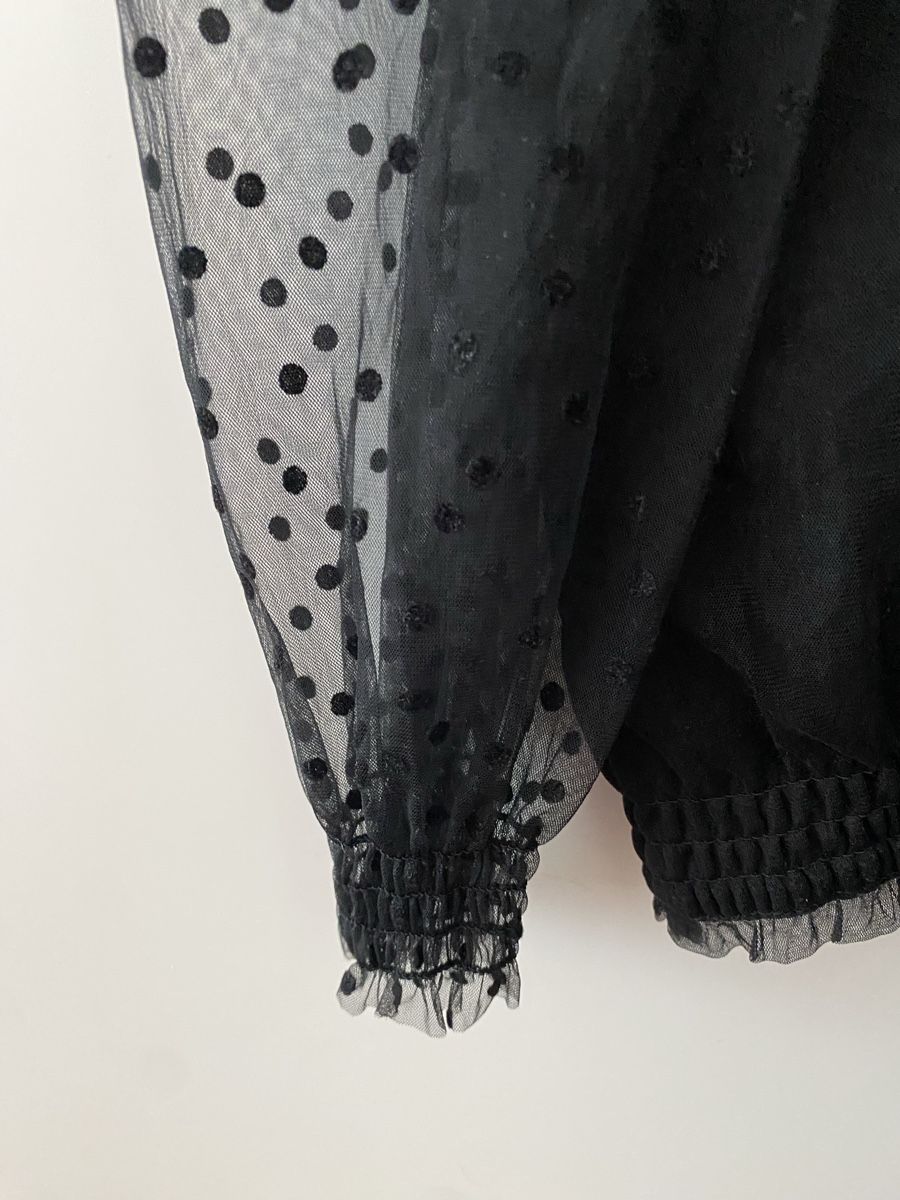 S.Oliver Chemisiers: S. Oliver Bluse schwarz elegant, transparenten Ärmeln Gr. 34 – Neuf (Voir description) à Meggen par 6003Luzern 2