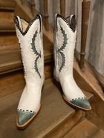 Tony Mora Stiefel, Boots, weiss mit blau, Gr. 37