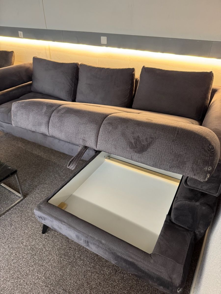 Sofas: Ecksofa Dunkel Grau mit Bettfunktion – Gebraucht aus Fehraltorf von Sofalab.swiss 7