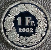 1 Franken 2002 stgl. / aus Münzsatz