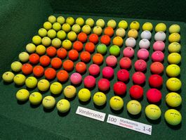 100 gebrauchte Golfbälle (sehr schön bis mässig) Set 022