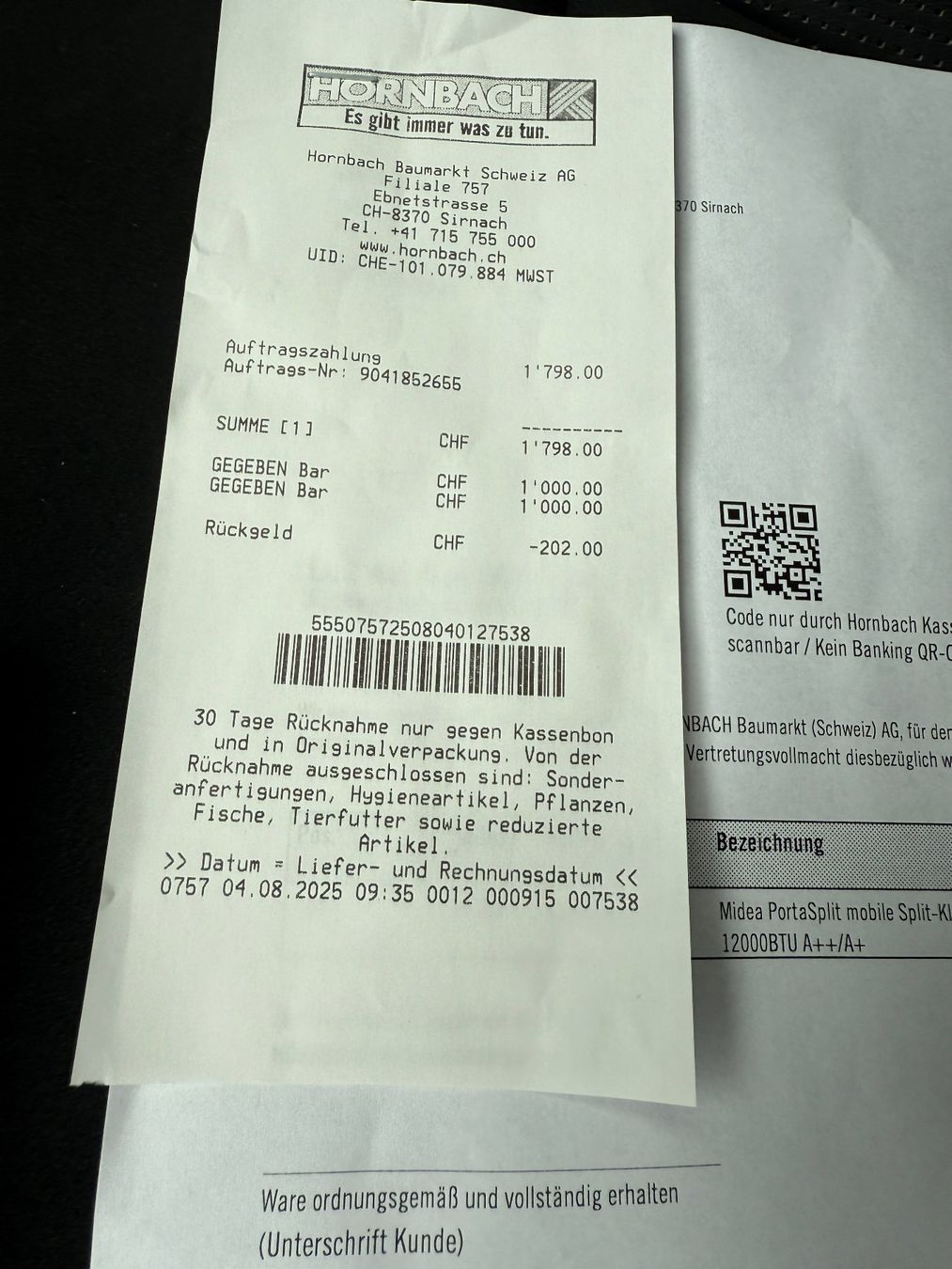 Midea Condizionatori: Klimagerät Midea Porta Split (Originalverpackt) – Nuovo e nell'imballaggio originale da Rümlang venduto da Hazel 1