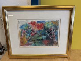Max Fluck - Original Pastell-Zeichnung, gerahmt, signiert