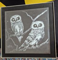 Hibou - Tableau unique, parfait pour l'hiver!