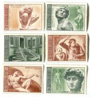 Briefmarken Malerei. Michelangelo Buonarroti. UdSSR
