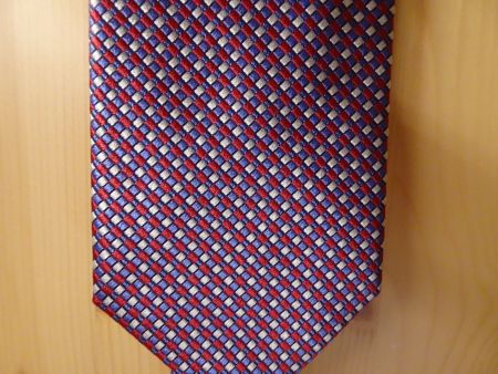 Ascot 100% Seiden Krawatte Rot-Blau - 426163
