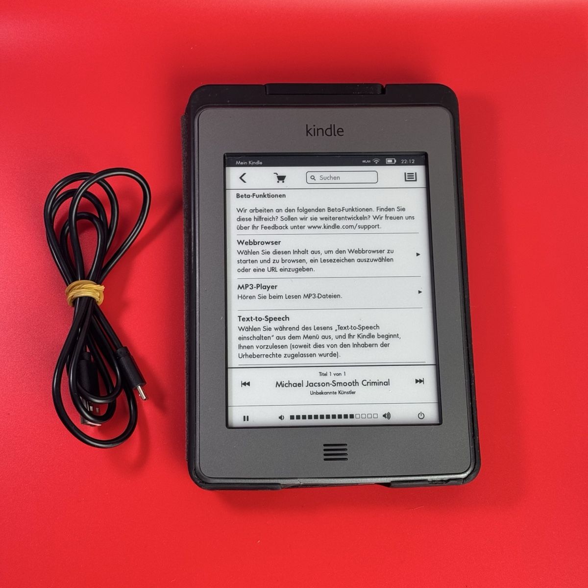 Amazon Tablet PC: Amazon Kindle Touch (4. Gen) mit Lighted Leather Cover & MP3 – Usato da Rümlang venduto da vla_9g7d 1