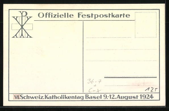 Cartoline postali: Basel, VI. Schweizer Katholikentag Augus – Usato da Berlin venduto da bartko-reher 1
