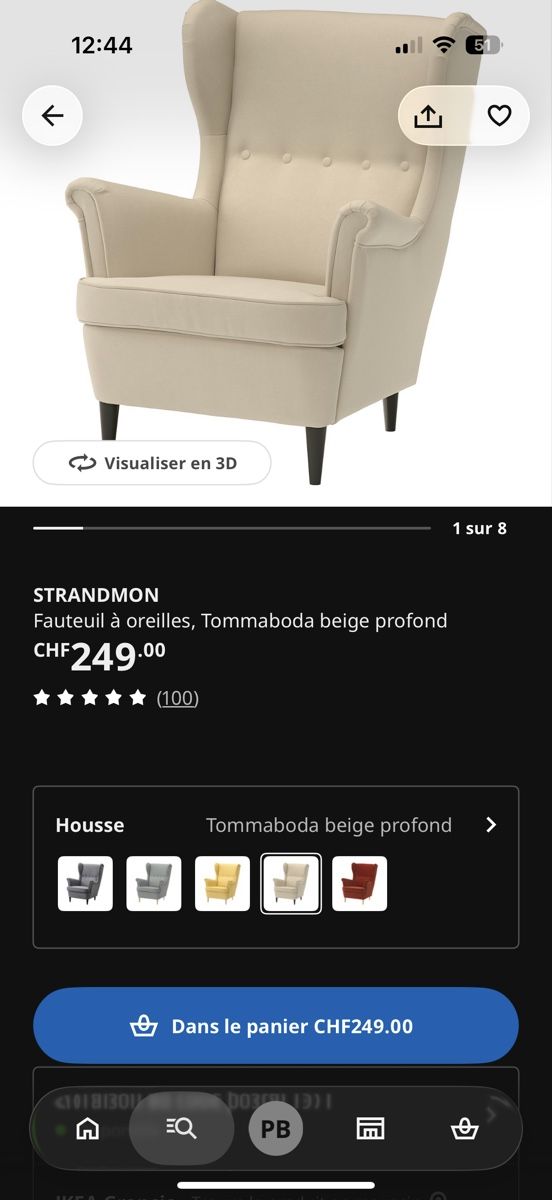 Ikea Sessel: Fauteuil Strandmon Ikea  – Gebraucht aus Champlan von ass_kcw9 2