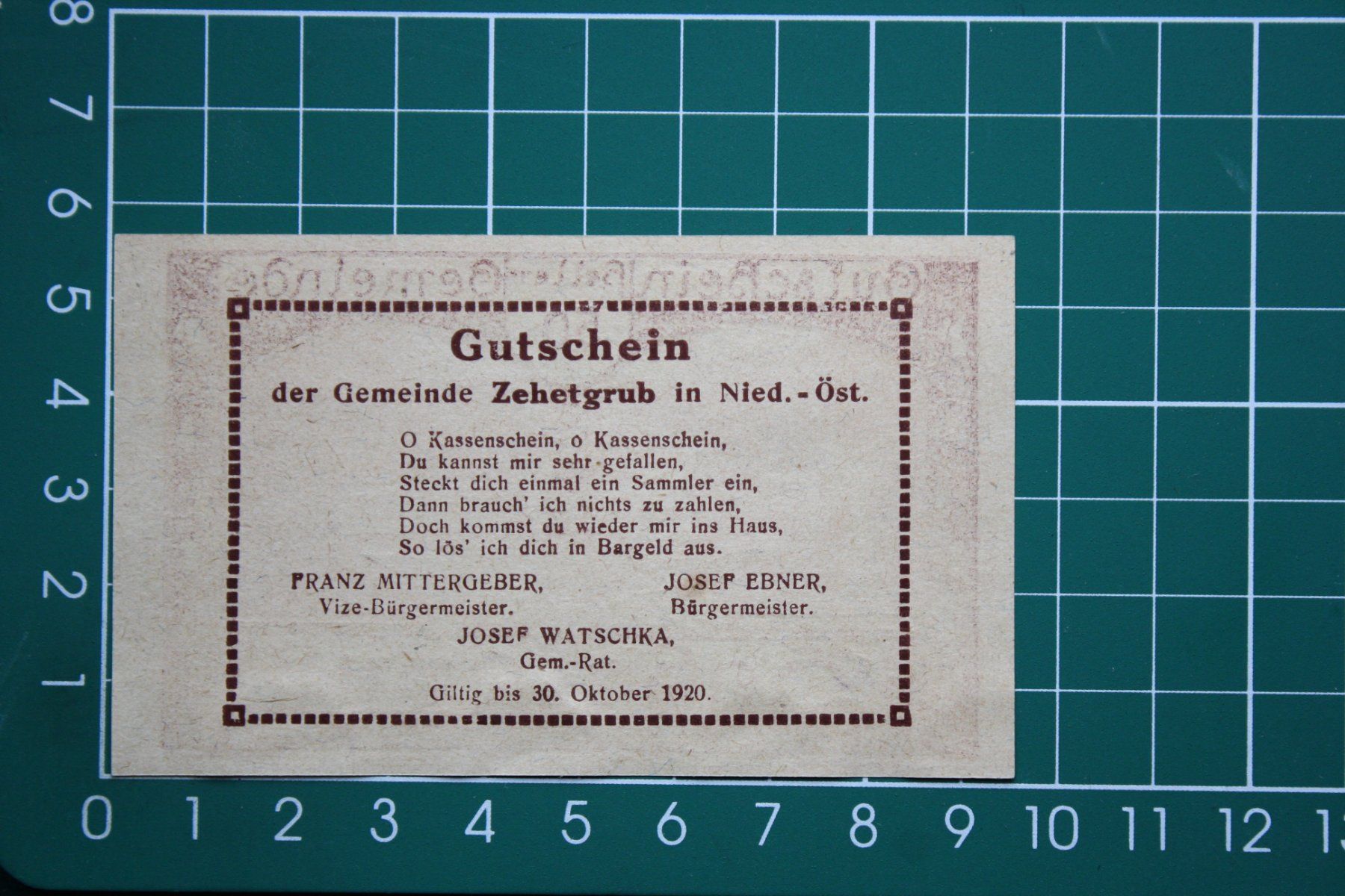 Banconote: currency voucher austria zehetgrub 50 heller 1920 – Nuovo (secondo la descrizione) da Laupen BE venduto da Gufi57 1