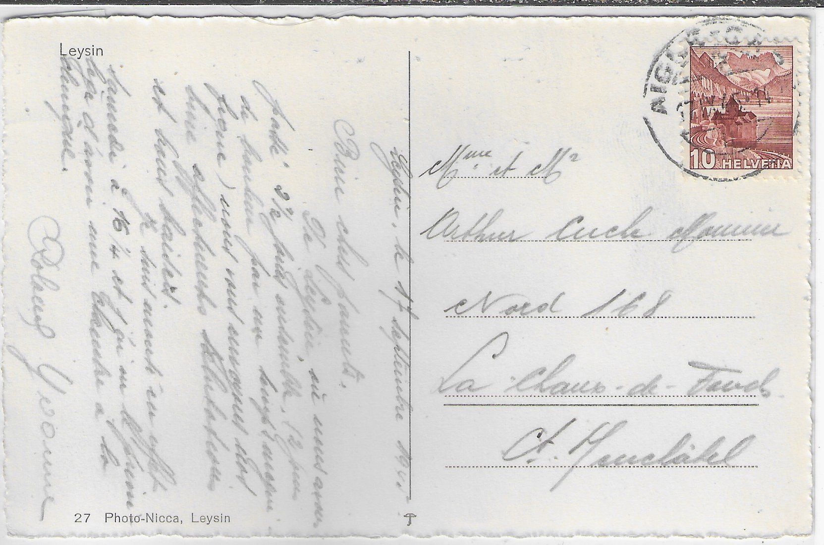 Cartoline postali: Leysin - Vue generale – Usato da Ettingen venduto da Kartenplanet 1