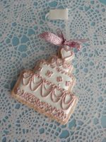 Süsse romantische Hochzeitstorten-Deko zum Hängen NEU
