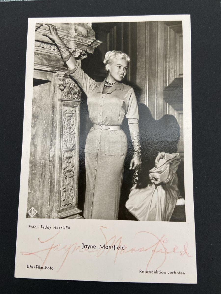 Autografi: Autogrammkarte Jayne Mansfield – Usato da Henggart venduto da cdl_zh5b