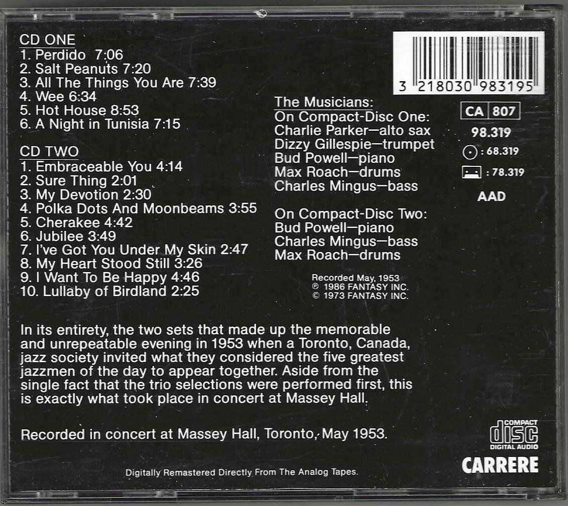 CD: Parker/Gillespie/Powell/Mingus/Roach - The Greatest - 2xCD – Usato da Genève venduto da CDLPBookS 1